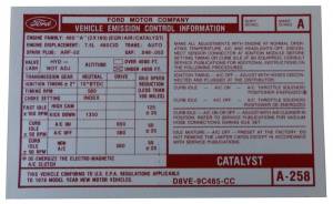 460 Automatic Transmission Emission Decal