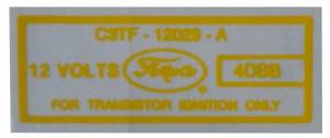 Coil Decal - Models w/ Trans Ignition