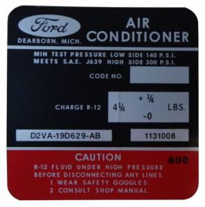 AC Compressor Decal