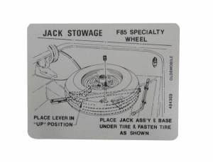 Spare Tire & Jack Stowage Decal