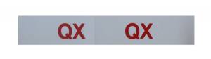 "QX" Engine Code Decal