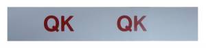 "QK" Engine Code Decal