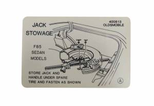 Spare Tire & Jack Stowage Decal