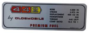 442 Valve Cover Decal