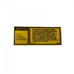 Aluminum Wheel Instructions Decal