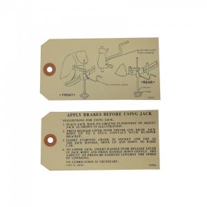 Jack Instructions Tag