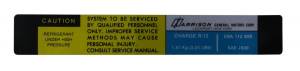 Harrison AC Evaporator Box Decal