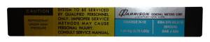 Harrison AC Evaporator Box Decal