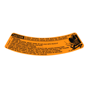 Space Saver Spare Tire Instructions Decal