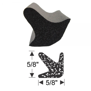 General Use Sponge Rubber Extrusion Seal - 5/8" x 5/8" - Many Applications Including Doors, Trunk, Cowl, Etc.