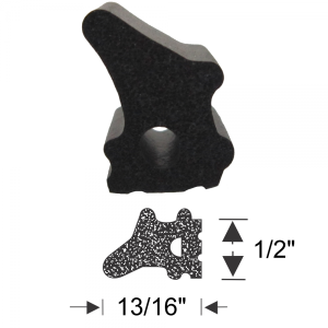 General Use Sponge Rubber Extrusion Seal - 1/2" x 13/16" - Many Applications Including Doors, Trunk, Cowl, Etc.