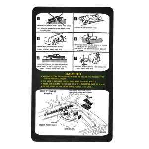 Jack Instructions Decal - Space Saver Spare