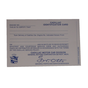 Owners ID Card