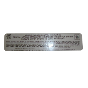 Emissions Decal