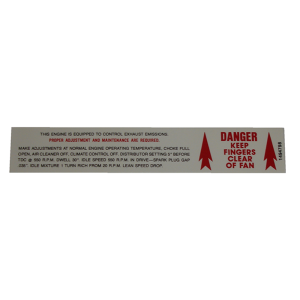 Emissions Decal