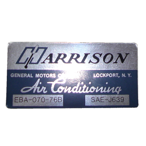 Air Conditioner Evaporator Box Decal
