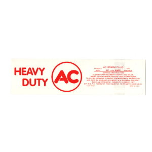 Air Cleaner Instructions Decal - A96C