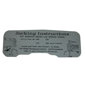 Jack Instructions Decal - In Trunk