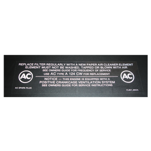 Air Cleaner Decal