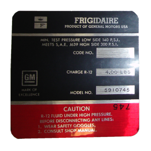 Air Conditioner Compressor Decal