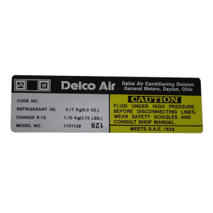 Air Conditioner Compressor Decal