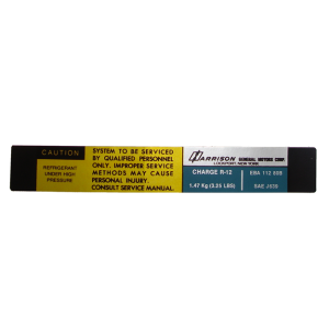 Air Conditioner Evaporator Box Decal