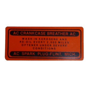 Oil Filler Cap Decal