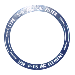 Oil Filter Decal