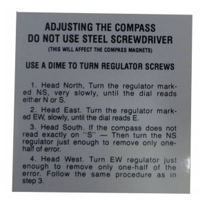 Glove Box Door Compass Instructions Decal