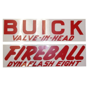 Valve Cover Decal Kit - Buick Dynaflash 8 Valve In Head Fireball