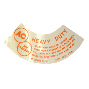 322-2V Air Cleaner Service Instructions Decal