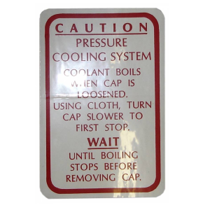 Cooling System Decal