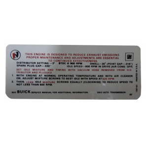 Automatic Transmission Emission Decal - 350-2V