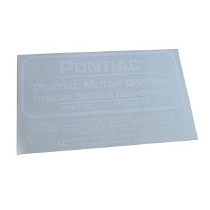 Air Cleaner Decal - Oil Bath Style