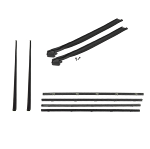 Window Run Channel & Beltline Kit - 8 Piece - Chrome Bead
