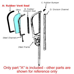 1960 GM Vent Window Weatherstrip Seal