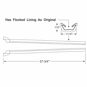 1965-68 Buick Chevy Cadillac Oldsmobile Pontiac Vent Window Channel Weatherstrip