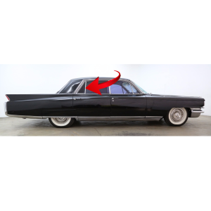 1961-64 Cadillac Rear Door Vent Window Seals Weatherstrips