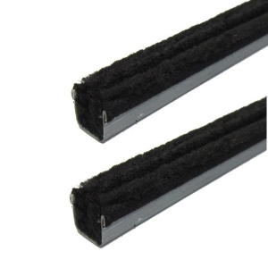 Window Run Channel - Rigid - Pair of 4' Strips - 25/64" Tall 7/16" Wide