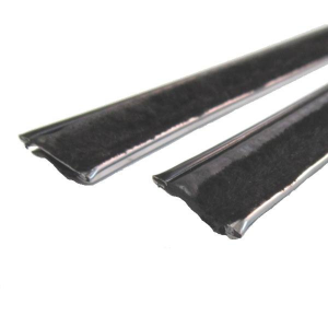 Beltline Weatherstrip - Also Called Window Sweeps, Felts or Fuzzies - Flexible - Pair of 4' Strips - Inner or Outer - 23/32" Tall 9/32" Wide - Stainless Bead