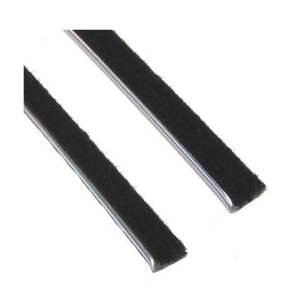 Beltline Weatherstrip - Also Called Window Sweeps, Felts or Fuzzies - Pair of 3' Strips - Inner or Outer - 7/16" Tall 1/4" Wide - Stainless Bead