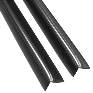 Beltline Weatherstrip - Also Called Window Sweeps, Felts or Fuzzies - Rigid - Pair of 4' Strips - Inner or Outer - 11/16" Tall 29/64" Wide
