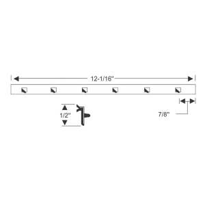 10-031V - 1957-60 Buick Cadillac Chevy Oldsmobile Pontiac Vent Window Division Seal Weatherstrip