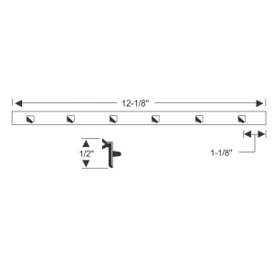 10-036V - 1963 1964 Buick Cadillac Chevy Oldsmobile Pontiac Vent Window Division Seal Weatherstrip