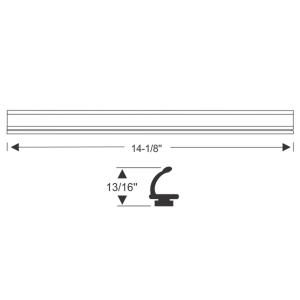 10-039V - 1956 1957 Buick Cadillac Chevy Pontiac Rear Side Window Leading Edge Seal Weatherstrip
