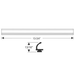 10-040V - 1957 1958 Buick Cadillac Convertible Quarter Window Leading Edge Seal Weatherstrip