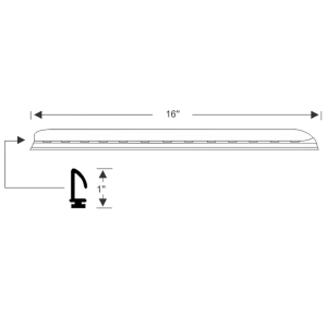 10-052V - 1965-1970 Buick Cadillac Chevy Oldsmobile Pontiac Rear Door Window Leading Edge Seal Weatherstrip