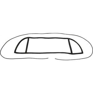 10-025W - 1948 1949 Cadillac Sixty Special Rear Windshield Seal Weatherstrip Kit