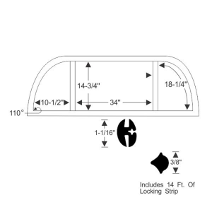 10-029W - 1948-1949 Cadillac Rear Window Weatherstrip Seal Kit