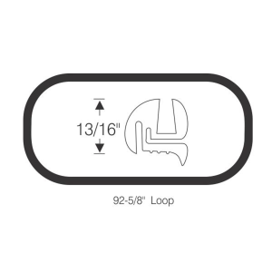 10-030W - 1950-1953 Cadillac Series 75 Rear Window Seal Weatherstrip